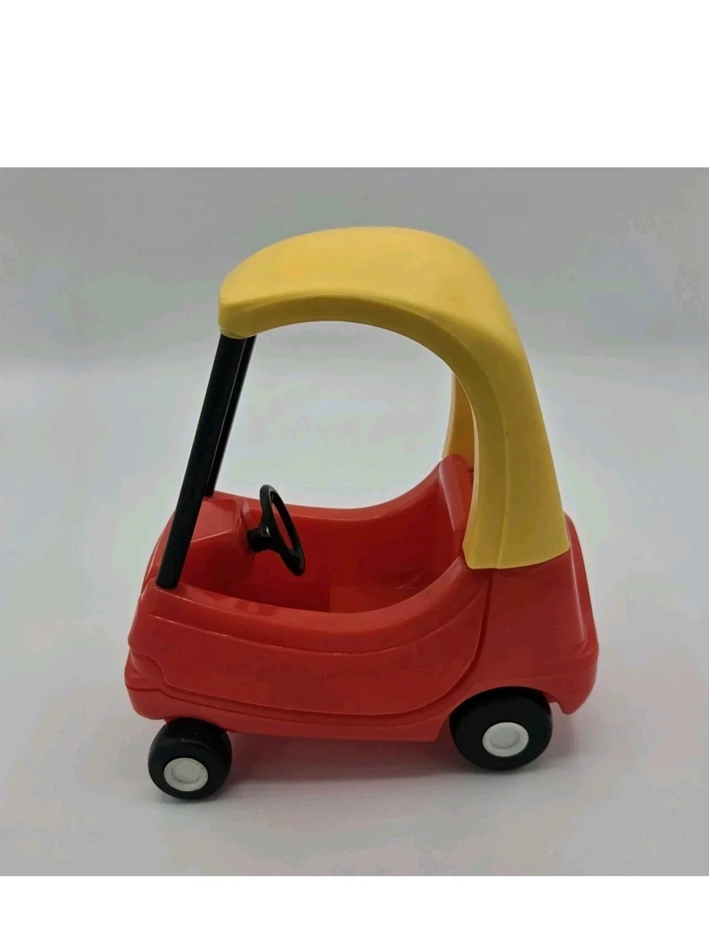 Little Tikes Dollhouse Cozy Coupe Miniature Vintage Red Yellow Mini Doll Car 6”